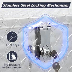 GARVEE 20 Inch Heavy Duty Aluminum Tool Box with Lock and Keys, Waterproof Storage Organizer for Truck Bed, RV, and Van, Features Sliding Shelf and Side Handle for Easy Access and Durability. GARVEE 20 Inch Heavy Duty Aluminum Tool Box with Lock and Keys, Waterproof Storage Organizer for Truck Bed, RV, and Van, Features Sliding Shelf and Side Handle for Easy Access and Durability.