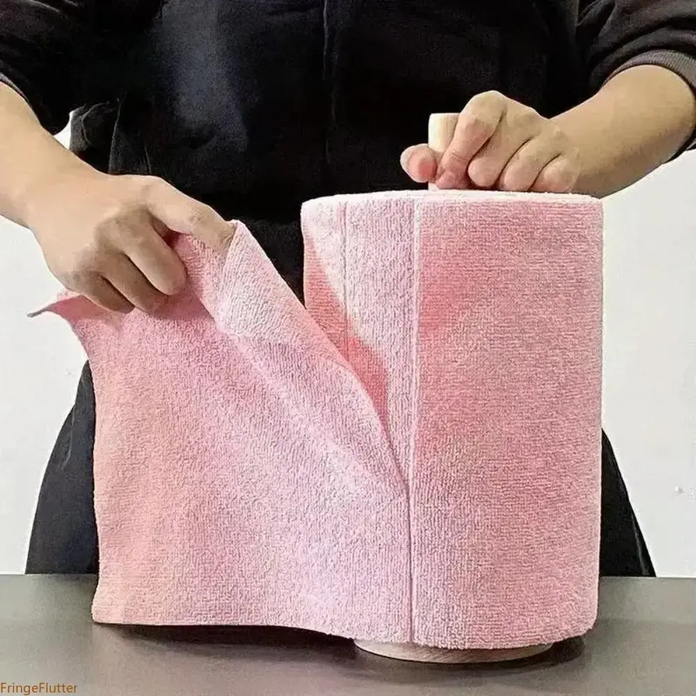 2026 New Reusable Microfiber Cleaning Cloth Roll, 196.85in Durable Kitchen Towel Alternative, Multipurpose Home Supply for Daily Use & Christmas Gifting
