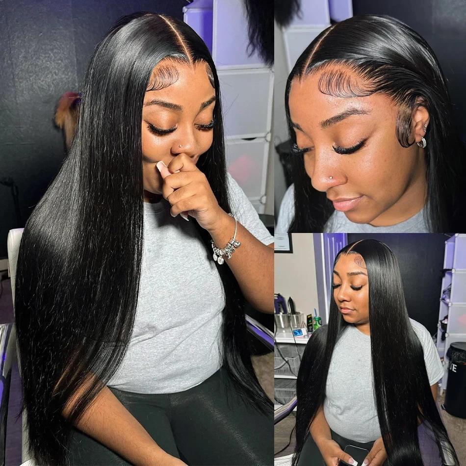 Bling Hair 13x4 13x6 Straight Hd Lace Front Wigs Human Hair 180% Density HD Transparent Straight Frontal Wig for Women Straight Wigs Pre Plucked with Baby Hair TikTokShopHolidayHaul