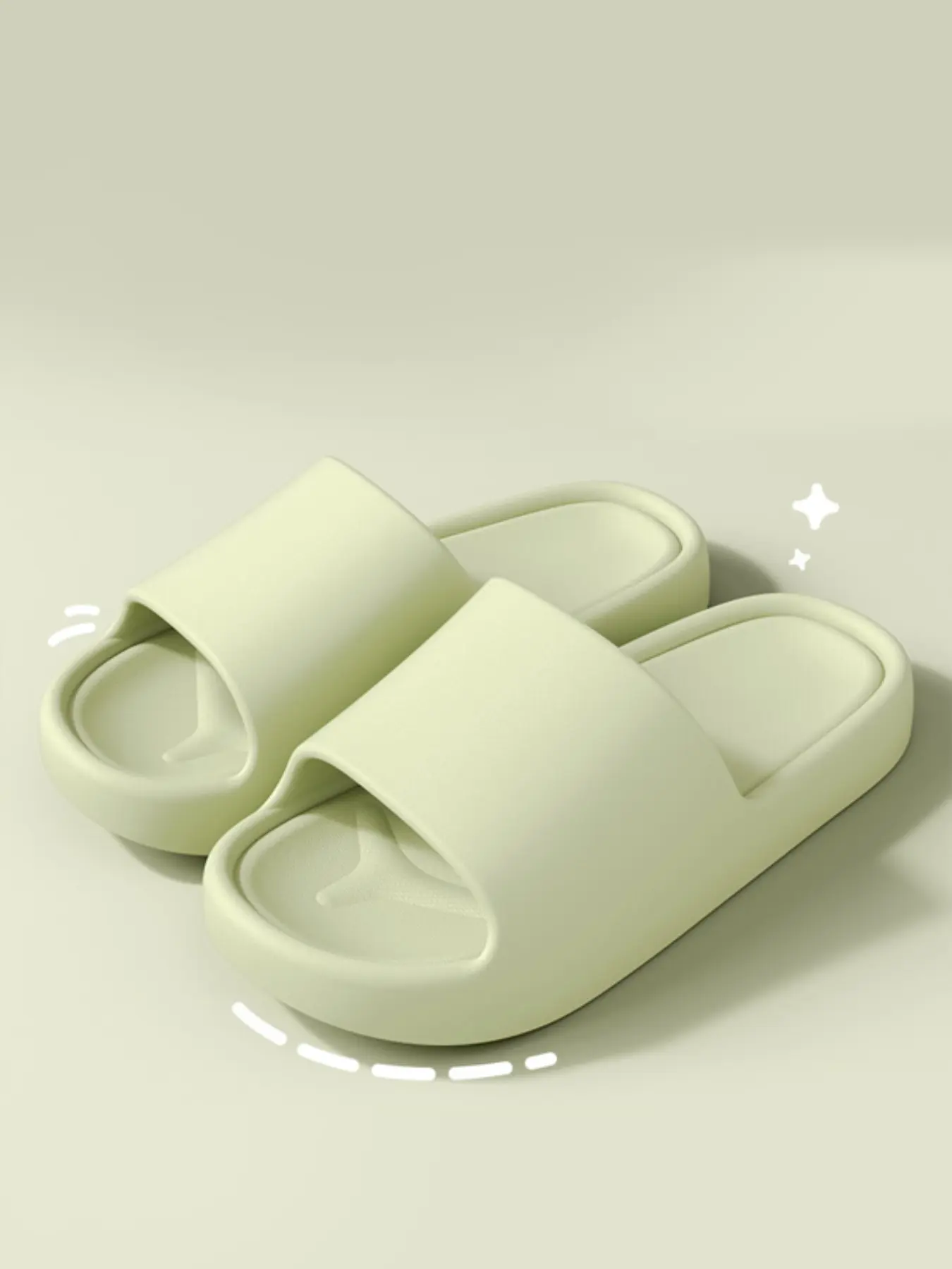 Eva Material Thick Sole Slippers, Fashion Slippers, Trendy Casual Slippers, Cloud-Like Comfort, Home Shower Non-Slip Quick-Dry, Cozy Indoor Footwear, Perfect for Daily Use