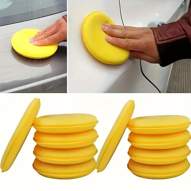 Car polishing sponge pad, soft foam application pad, round wax application pad, sponge, vehicle polishing pad, car cleaning pad, car glass cleaning sponge