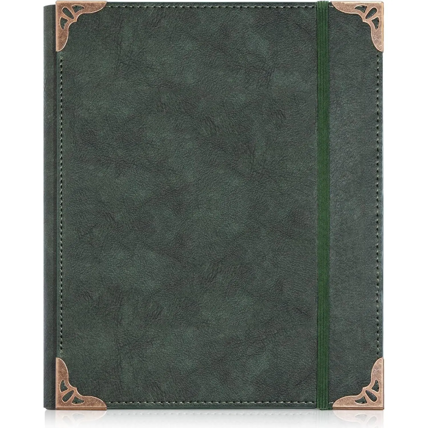 Photo Album 4x6 Leather Photo Albums, Travel Vintage Scrapbook Photo Album for Family Anniversary Wedding, Gift for Anniversary (Green Blank)