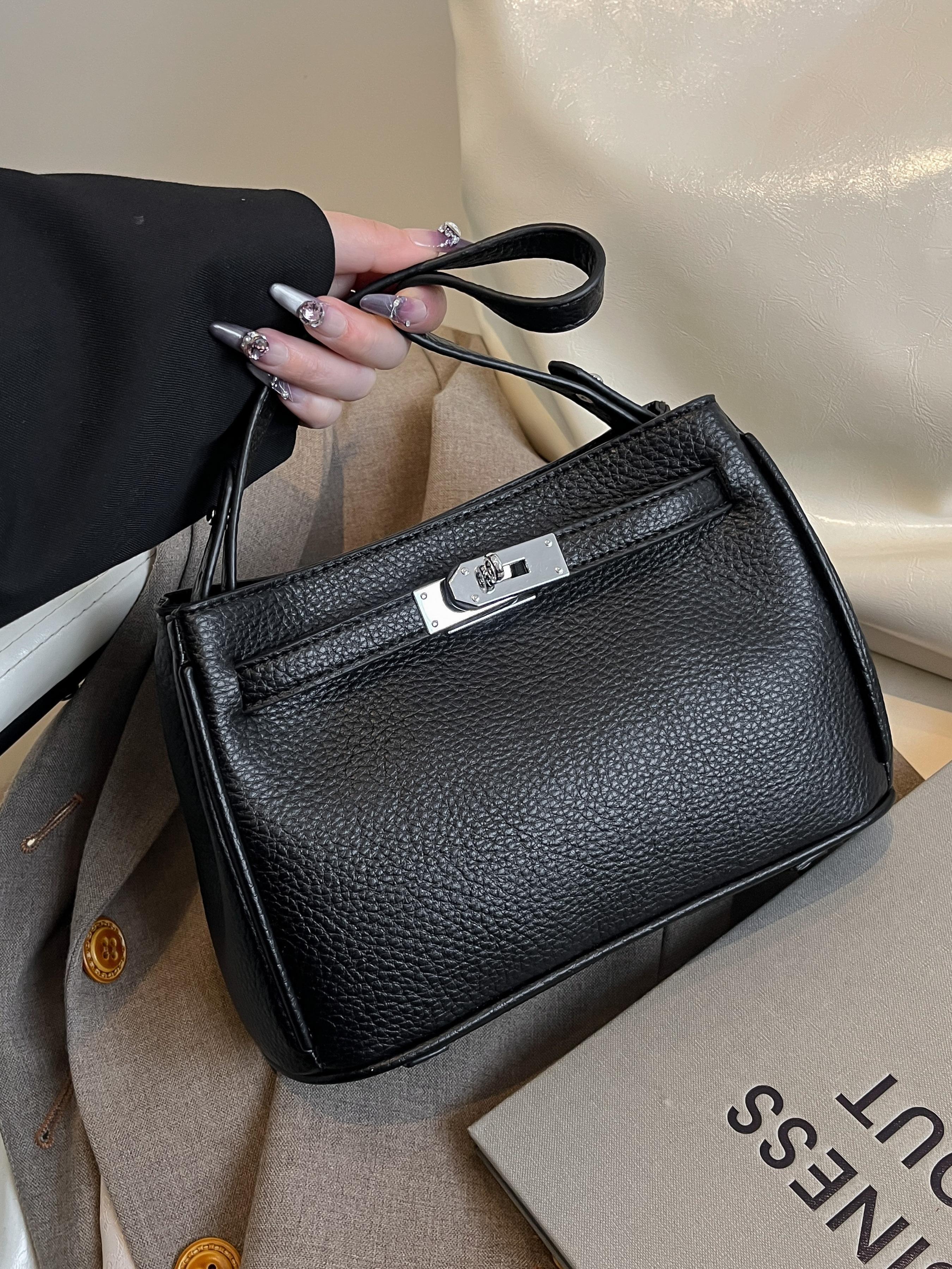 Women's Street Style Plain Color Crossbody Bag, Fashionable PU Leather Shoulder Bag for Daily Used, Casual Trendy Versatile High-quality Daily Commuting Bag, Casual Commuter Bag, Casual Crossbody Bags