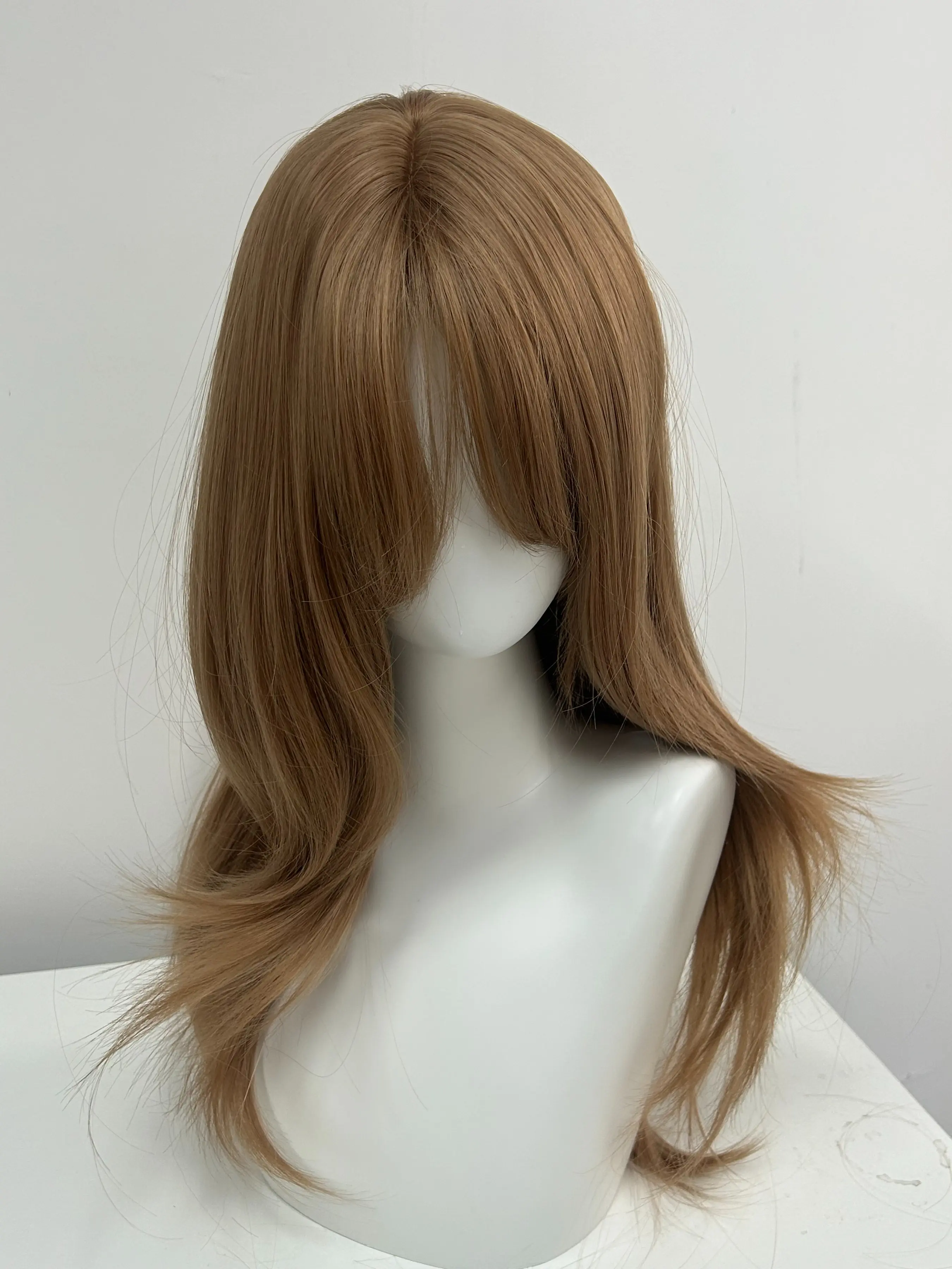 Light Brown Long Straight Wig Full Cap, High-Quality Synthetic Fiber, Heat-Resistant, Natural Look, Daily Use, Women's Wigs, Natural Looking Wig, Artificial Fiber Hair Straight Wigs