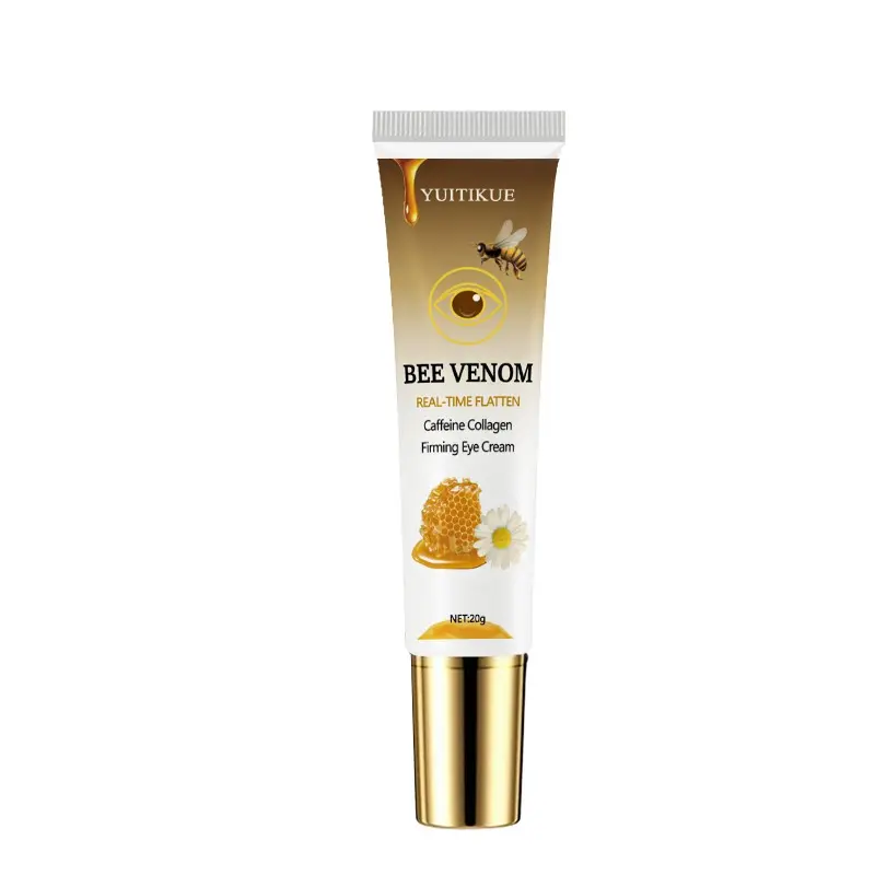 Yuitikue Bee Venom Caffeine Collagen Eye Cream, Tightening Fine Lines, Hydrating & Soothing Under Eyes, Reducing Dark Circles & Puffiness