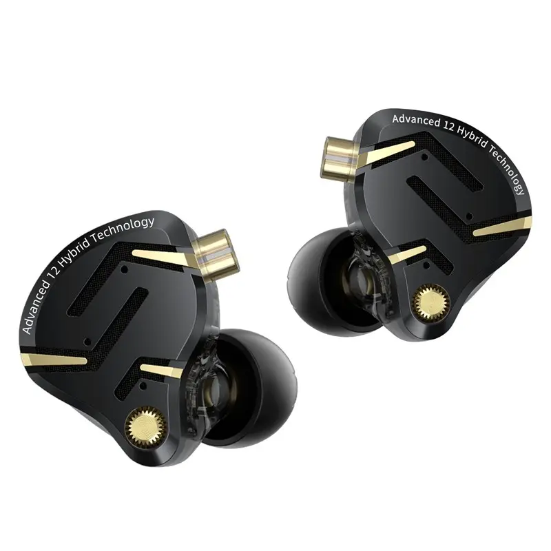 KZ ZS12 Pro 2 HiFi IEM Headphones 10mm Super Linear 1DD+5BA Hybrid Driver Deep Bass Clear Vocal Wired Earphones Metal Shell Silver Plated Detachable Cable Ergonomic Gaming Earbuds for Audiophile Musician Singer Studio