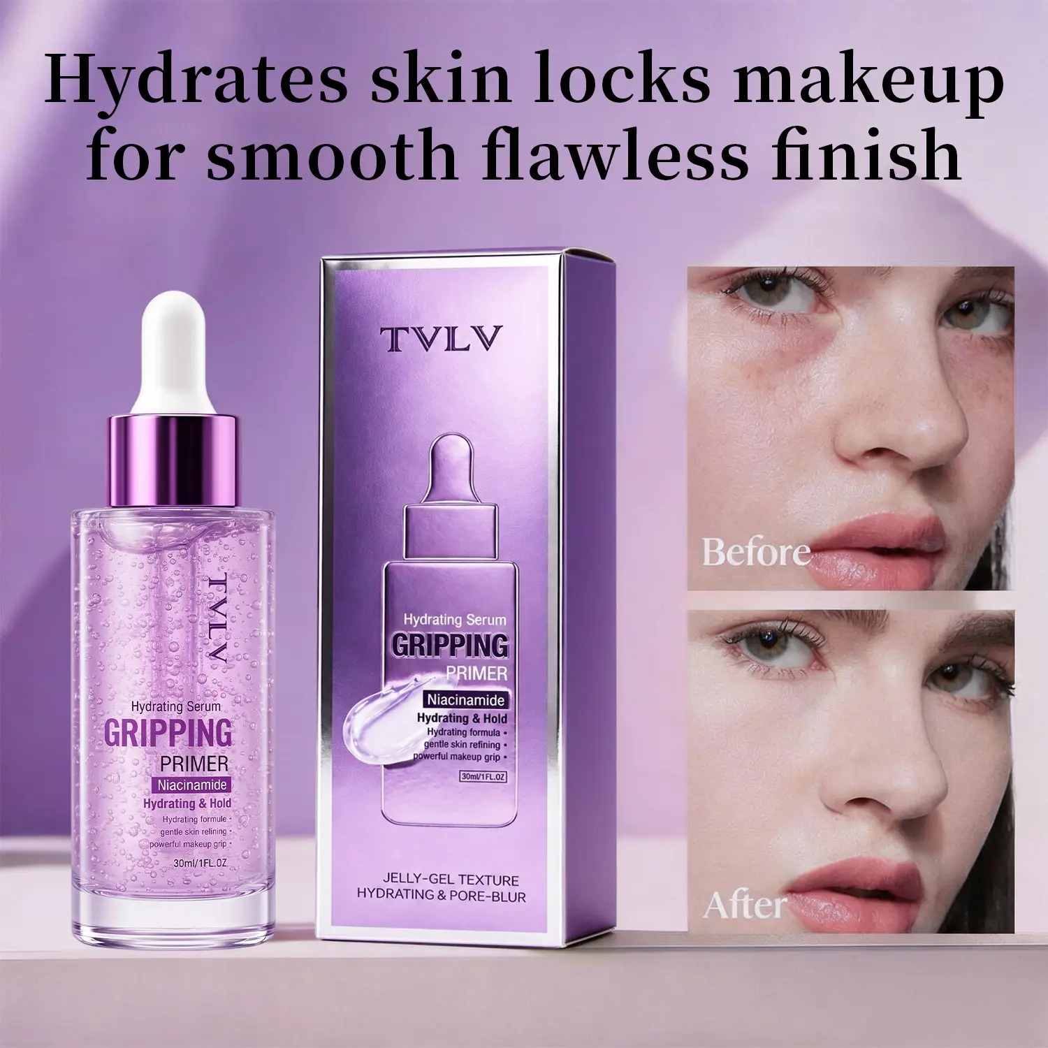 Hydrating Essence Primer, Serums, Anti-Cracking, Long-Lasting, Smooths Skin, Ideal for Daily Use, 1 Piece, Base Makeup Serum, Moisturizing Makeup Prep