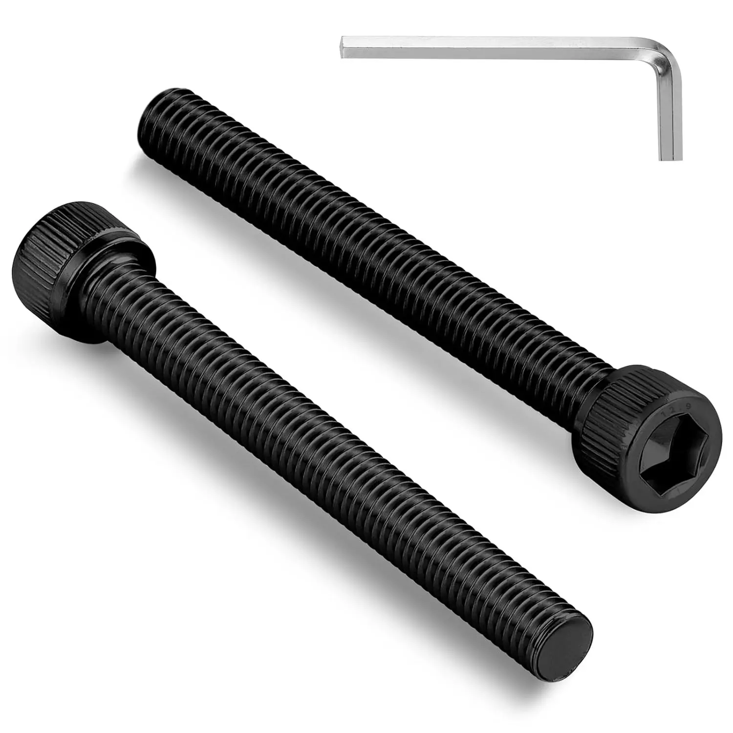 120pcs M3 x 40mm Hex Socket Head Cap Screws Bolts for DIY Home Projects, 12.9 Grade Alloy Steel, Black Oxide Finish, Allen Socket Drive, Full Thread, Metric Sizes, Corrosion Resistant, with Hex Spanner
