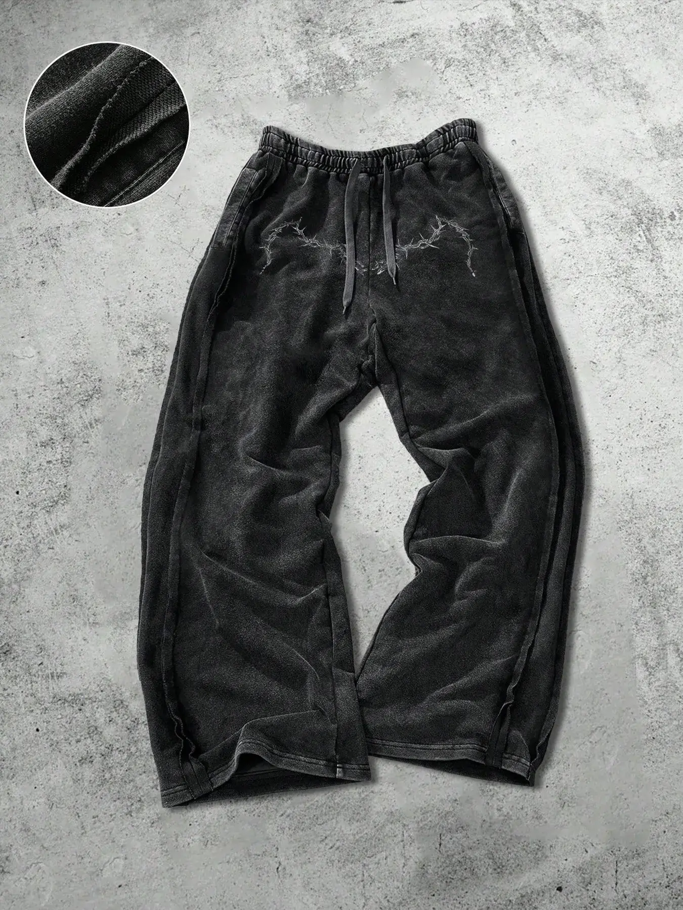 Men's Cotton Comfortable Long Pants, Breathable Sweat-Absorbing Fabric, Casual Straight Leg Pants, Spring & Fall Sports Wide Leg Joggers