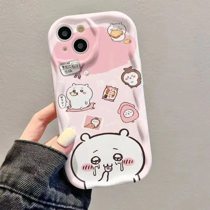 Cute Cream Shell Chiikawa Protective Phone Case - Flexible TPU Silicone All-Inclusive Cover for iPhone 13-17, Pro, Max, Plus - Cartoon, Shock-Resistant, Colorful Mobile Phone Accessories with Personalized Design