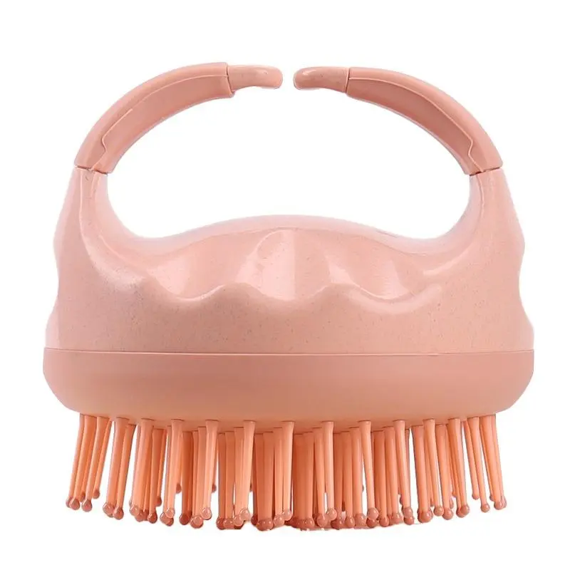 Scalp Massager Shampoo Brush, Scalp Scrubber with Soft Silicone Bristles, Scalp Exfoliator for Dandruff Removal, Scalp Massager for Hair Growth, Wet Dry Hair Brush for Scalp Care, Nude