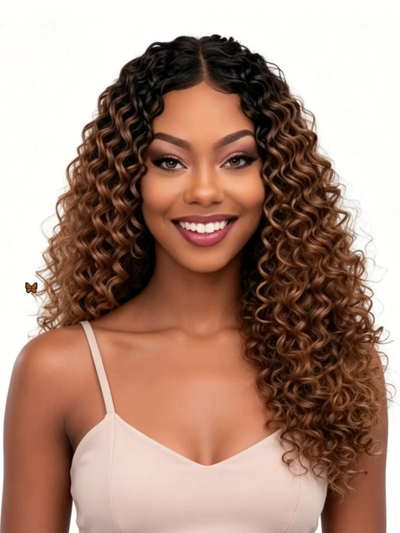 Natural Fashion Soft 28-Inch 180% Density Lace Front Wig, Curly Twist Knot Gradual, Daily Use, All Seasons