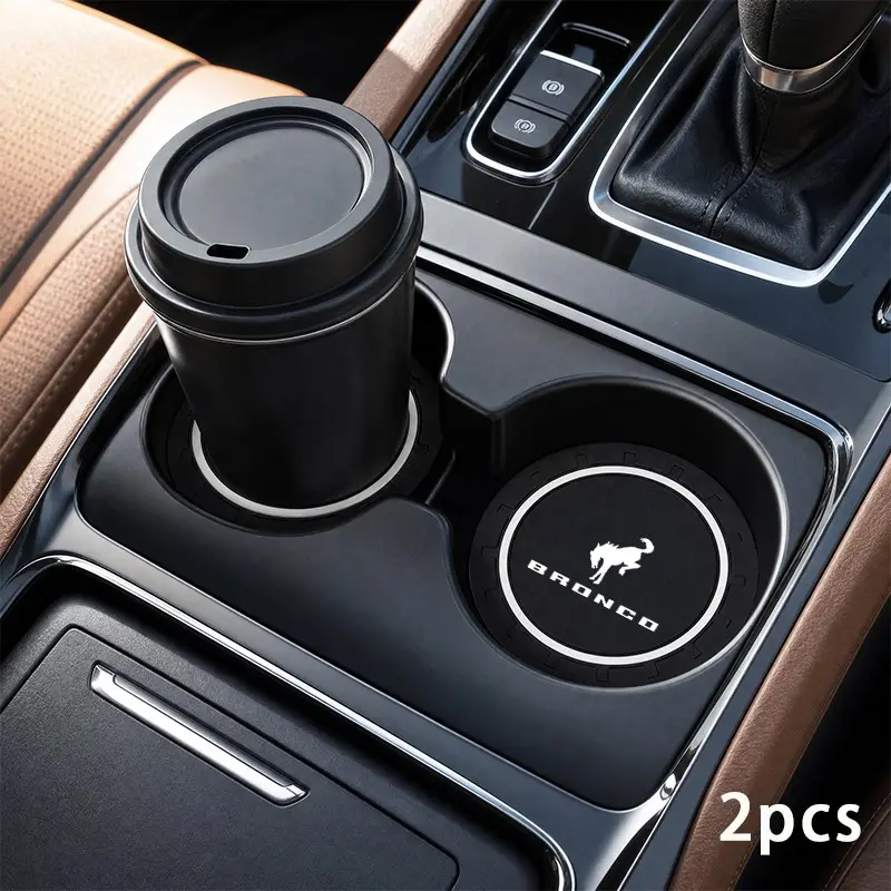 Bronco 2pcs Car Cup Holder, Scratch-Resistant Silicone, Durable and Wear-Resistant, Long-Lasting, Suitable for Men and Women, Automotive Cup Holders