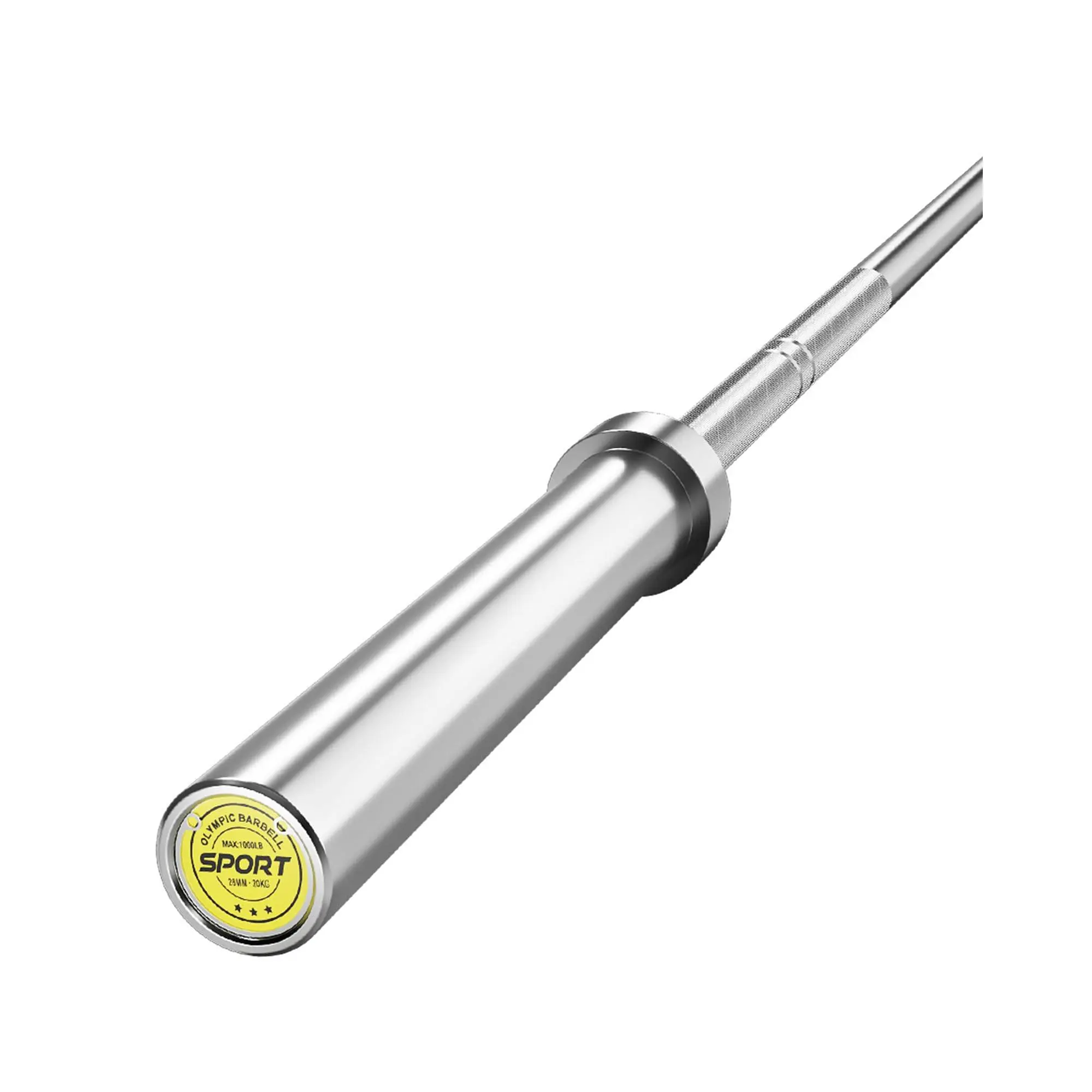 7ft (Approx. 2.1m) Olympic Barbell, 45lb Weight Bar for Bench Press, 1000lb High Weight Capacity, Knurled Grips, Lifting Bar for Squats & Deadlifts, Fits 2-Inch Weight Plates
