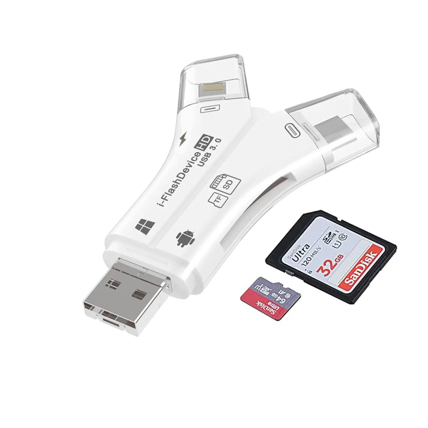 3.0-sd card reader(Can be charged simultaneously)