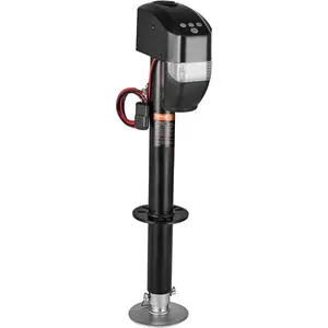 Father's Day Gift VEVOR 5000 lbs Electric Trailer Jack, Heavy Duty RV Electric Power Tongue Jack with 2 Way Connector, Remote Control, Crank Handle & Weatherproof Jack Cover, 10"-28.3" Lift, for Trailers & Campers