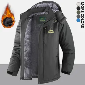 Men's Winter Ski Jacket Fleece Lined Warm Windproof Waterproof Hooded Coat Outdoor Mountaineering Running Camping Fishing Climbing Travel Casual Zipper Jacket men jacket for winter