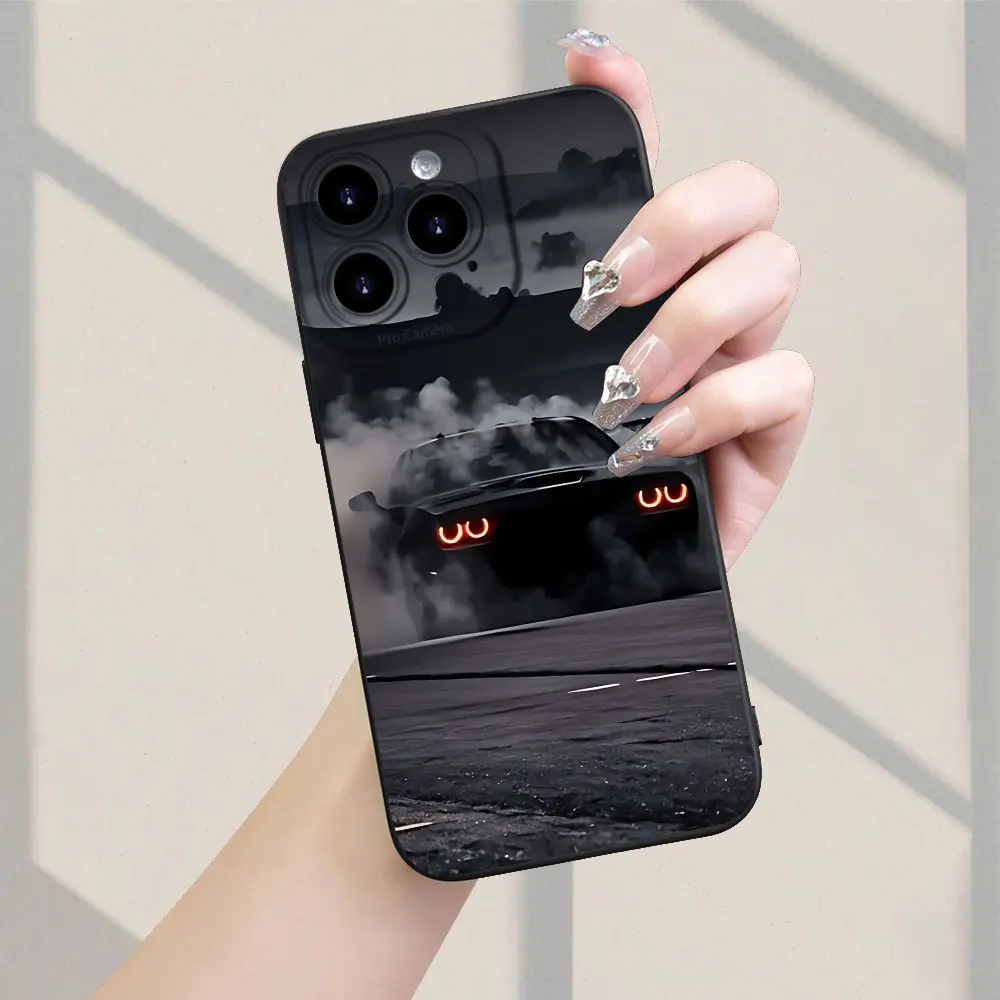Phone case: Cool sports car pattern, new hot-selling classic creative and fun TPU anti-drop protective phone case, suitable for iPhone 11/12/13/14/15/16pro/16Plus/16Promax/17, unisex