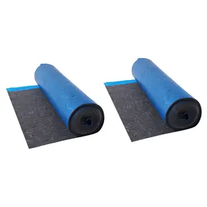VEVOR Floor Underlayment 400 sq. ft, 3mm Laminate Flooring Padding with Attached Vapor Barrier, Heavy Duty Fiber+PE Film, Soundproofing & Noise Reduction for Vinyl & Wood(2 Rolls x 200 sq. ft)