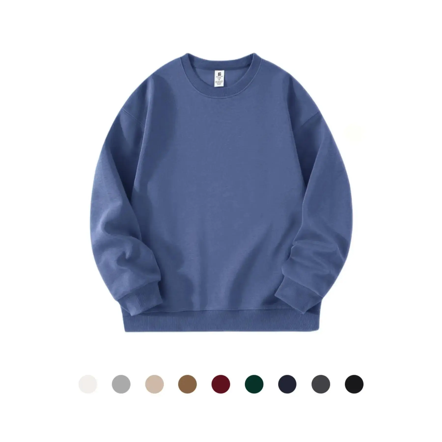 Men's Unisex Round Neck Long Sleeve Knitwear - Pull On, Soft, Comfortable Solid Slim-Fitting Basic Top for Everyday Wear, Fitted, Plain