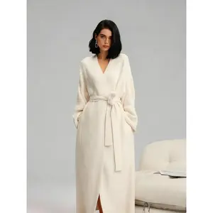 2026 Women'S Double-Sided Plush Robe |           Thickened Long Loungewear |           Warm Flannel Pajamas For Fall & Winter |           Soft, Cozy, And Wearable Indoors..