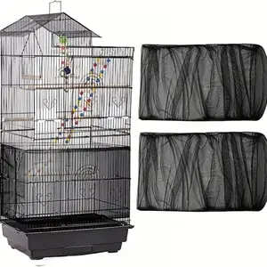360 Degree Bird Cage Cover, Elastic Bird Cage Cover, Soft Bird Seed Guard Skirt for Home, Bird Cage Accessories, Bird Cage Net Cover Bird Cage Veil