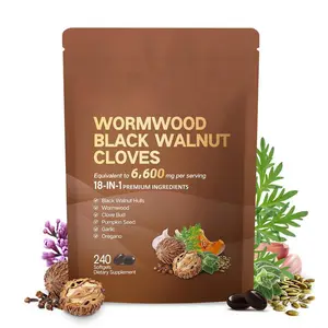 18-In-1 Wormwood Black Walnut & Clove Gut Health Detox Cleanse Blend 6600mg Equivalent Enamel-Safe Easy-To-Swallow Softgels - 240 Count (80-Day Supply)