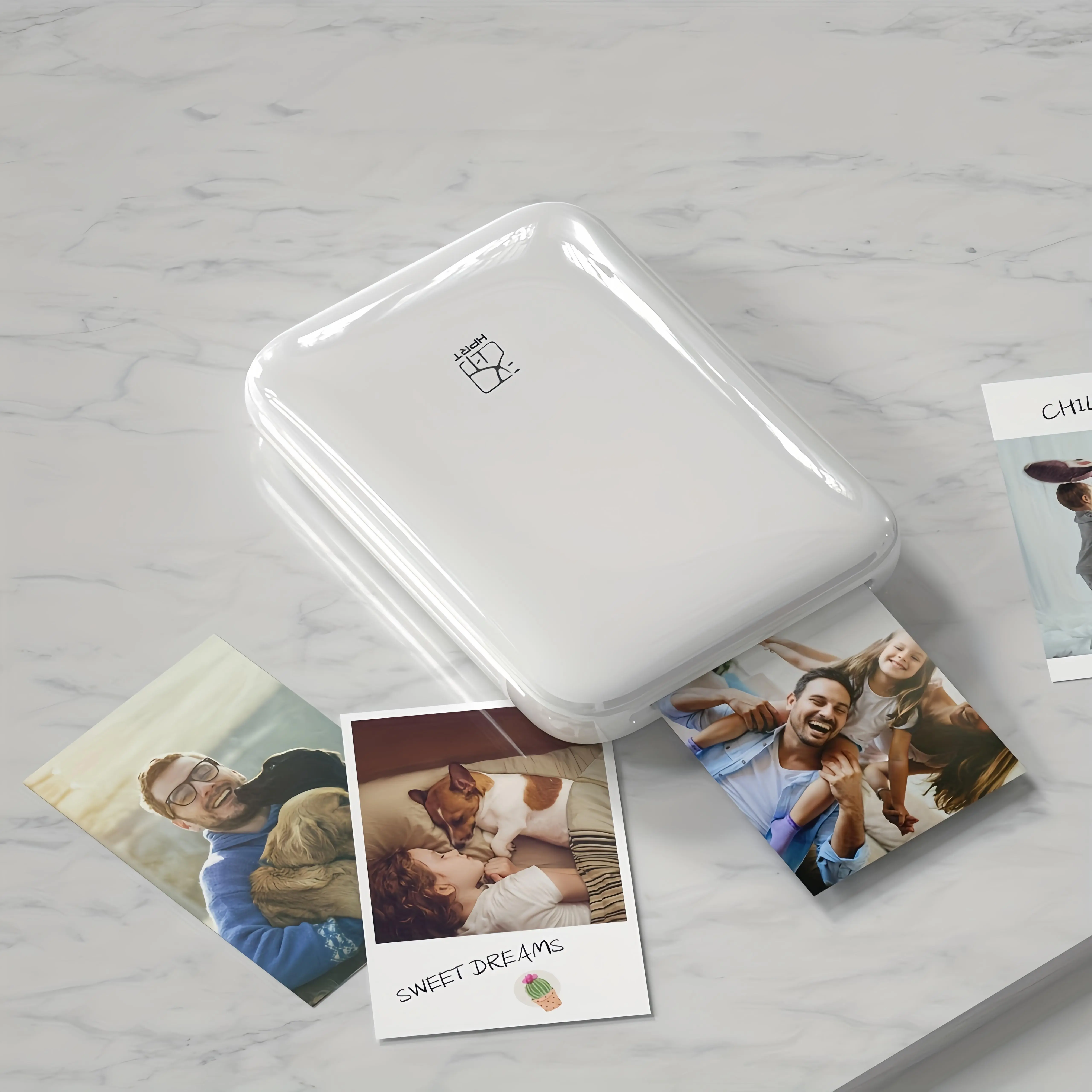 HPRT Compact Wireless Inkless Color Photo Printer - Pocket-Size Wireless Inkless Printer for Smartphones, 2x3 in Zink Peel-Off Stickers, Bluetooth, iOS & Android Compatible, Budget-Friendly for Influencers