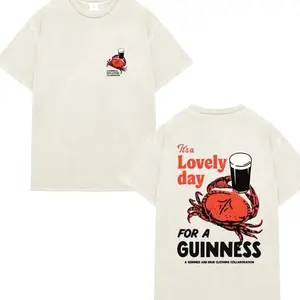 180gGuinness 'Crab' T-Shirt, Gift for Men, for Women, Full Size Tops Menswear Crewneck 2