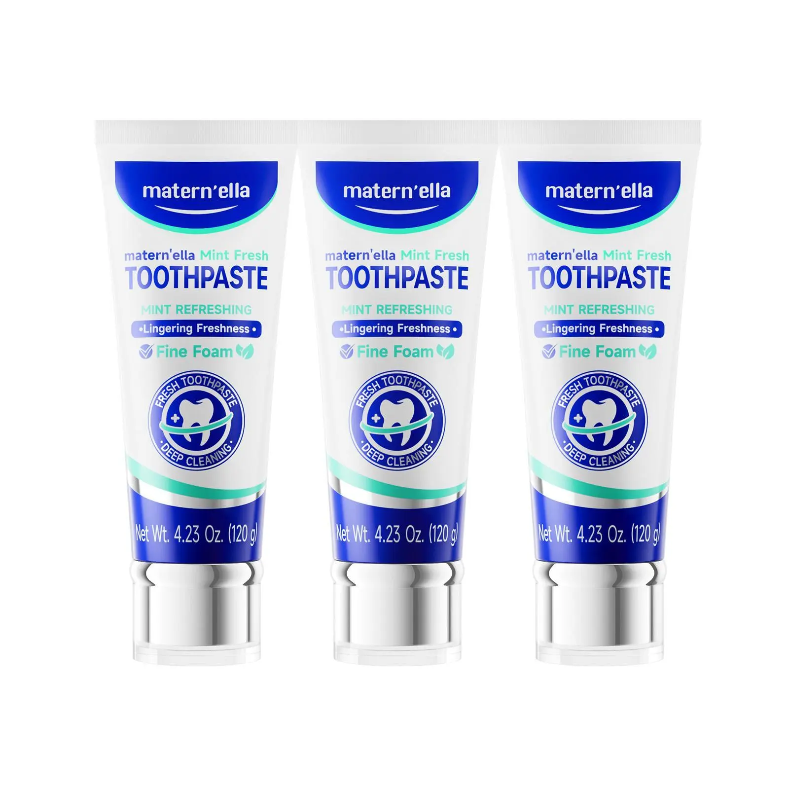Matern'ella toothpaste contains ingredients such as hydrated silica, xylitol and niacinamide. It is available in two sizes: 120g and 360g, with a cool mint flavour. 。 。 。