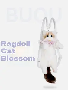 Backpack - Lifelike Stuffed Cat Plush Backpack, Handmade Cute Cat Shaped Bag, Large Dark Calico, stuffed  animals stuffed  animal Adorable Toy Collection  fuzzy plushies Blossom Ragdoll cute girly gifts