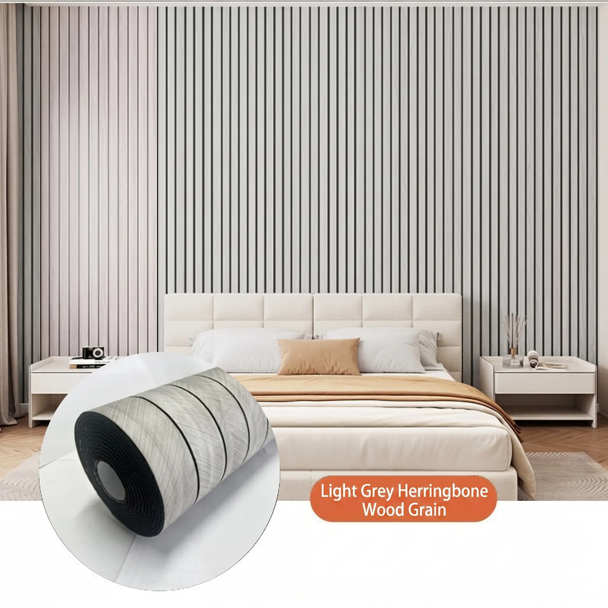 3D light gray wood grain（40cm*300cm）
