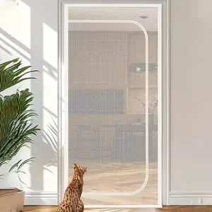 Cat Proof Door Curtain: Double Line Sewing, Durable And Durable To Grip - Pet Gate For Cats