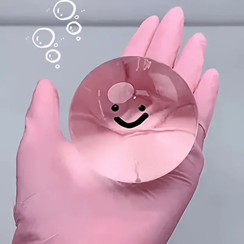 TPR Transparent-Semi-Transparent Pink Smiling Face Slime Ball Fidget Toy, Slow-Retrieving, Expressive Eyes & Smile, Slime & Squishy Toys, Character & Playful Variants, Kids Favorites for Sensory Activities, 3+ Years Party Favors & Rewards