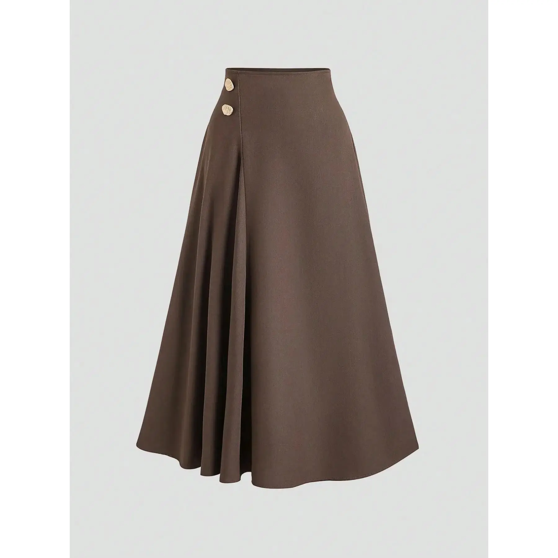 Elegant, tailored A-line skirt for women, perfect for everyday office wear, fashionable and versatile, ideal for professional settings.