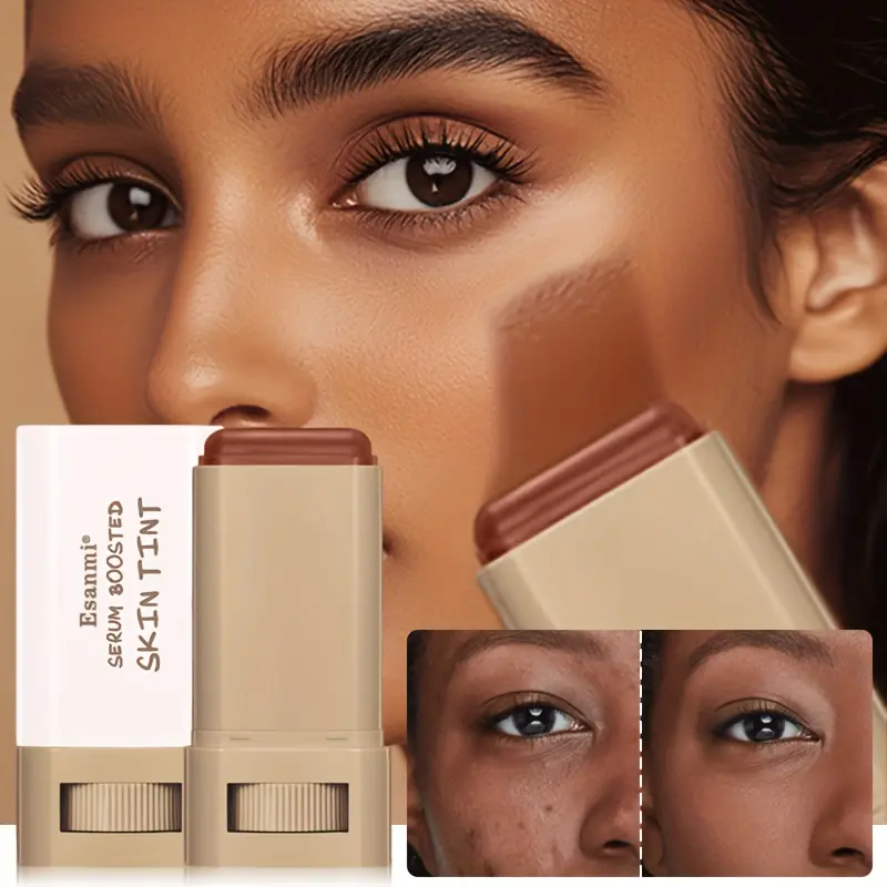 Vegan Clean Beauty Hydrating Foundation Stick - Lightweight Matte Buildable Coverage Cosmetic, Water-Resistant Serum-Boosted Skin Tint, Long-Lasting Natural Look for All Skin Types (Light Beige Shade), Beauty Enhancer, Any, Concealer Makeup Moisture