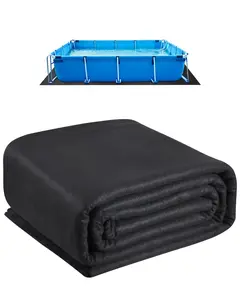 VEVOR Rectangle Pool Liner Pad, 16 x 32 ft Pool Liner Pad for Above Ground Swimming Pools, Extra-Thick Pool Mat, Prevents Punctures, Recycled Geotextile Material Underlayment Pad, Extend Liner Life