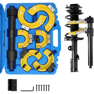 TikTokShopBlackFridayVEVOR Strut Spring Compressor Set, Macpherson Strut Spring Compressor Kit, Interchangeable Fork Strut Coil Extractor Remover Tool, with Yellow Protective Sleeve and Carrying Case