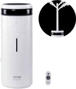 VEVOR Humidifier for Home Large Room, Commercial Humidifier for Whole House 1291.7 sq ft, 16L Water Tank & Night Light & 12h Timer & Auto Shut-Off, Greenhouse, Commercial Branch Tube w/ 360 °   Nozzle