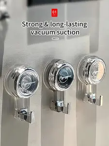 Nicespce Suction Cup Hooks for Shower,Removable Shower Towel Hooks Suction Hooks No Drill Hook for Glass Door for Holloween Christmas Decoration Mirror, Windows, Tile, Robe, Bathroom Suction Hook hooks  that  stick Organiser Hanger