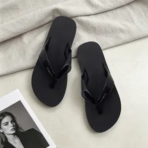 Women’s Knot Wedge Flip Flops Stylish Black Summer Sandals with Soft EVA Footbed Shock Absorption Thong Sandals for Casual Beach & Everyday Wear Comfortable Walking Shoes for Girl Classic Footwear