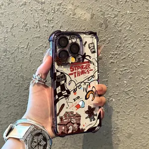 Case for iPhone 17 PRO MAX and iPhone 16 15 14 13 12 11 PRO MAX PLUS and iPhone 16E 17 AIR Series Mobile Phone Case – Transparent anti-impact soft back cover from Stranger Things