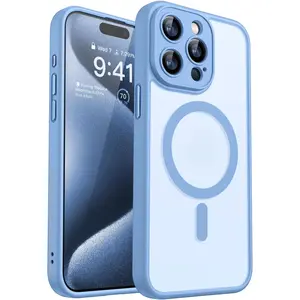 Phone case compatible with iPhone 17 16, 15 14, 13, 12, 11 Pro Max Air, light blue