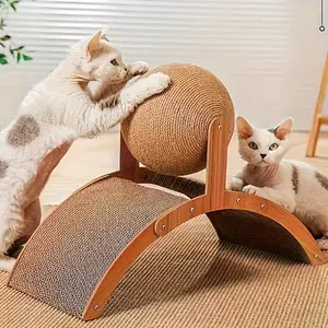 Vertical Scratching Post for Cats Durable Corrugated Paper Design Sisal Rope Material Cat Friendly Encourages Relaxation and Scratching