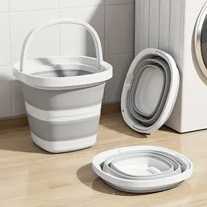 1 LDQ foldable plastic bucket - a large-capacity, portable, foldable storage container suitable for use in laundry, car maintenance, fishing, household organization - a durable, space-saving, multi-purpose bucket