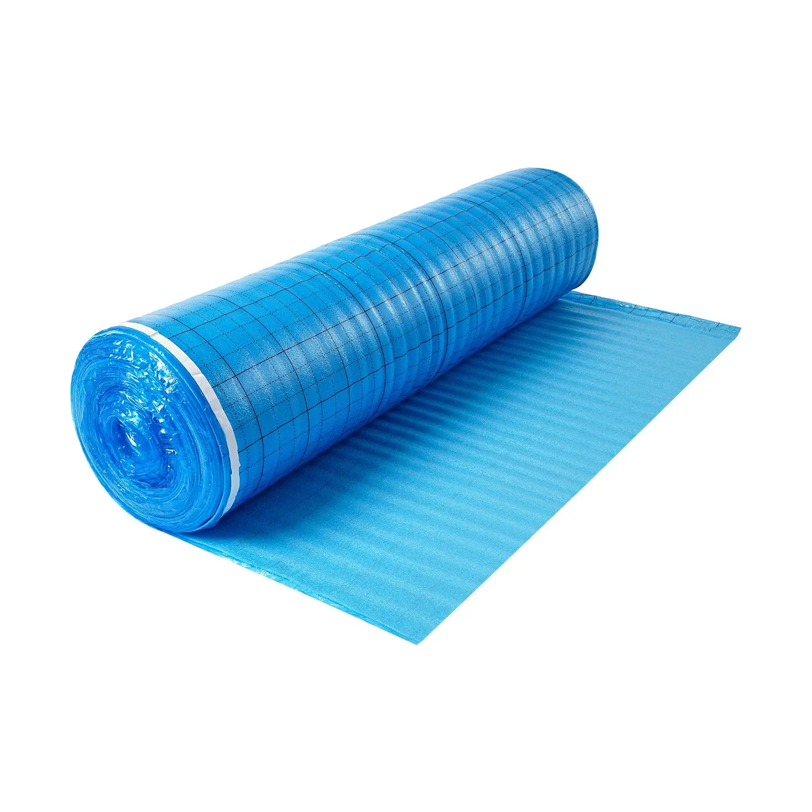 【Summerfinds】VEVOR Floor Underlayment 200 sq. ft/Roll, 3-in-1 3 mm Thick Flooring Padding with Tape & Vapor Barrier, Heavy Duty EPE Foam with Blue PE, Soundproofing and Noise Reduction,for Laminate Wood Floors