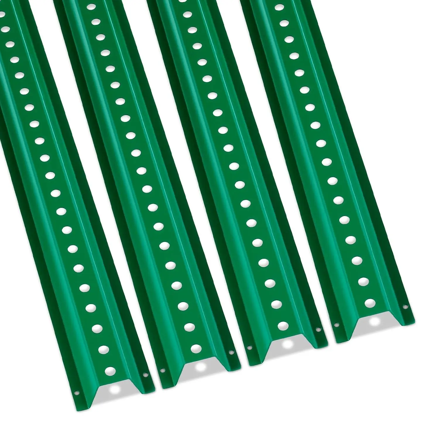 VEVOR 4-Piece 6ft Galvanized Steel U-Channel Sign Posts, Heavy Duty Green Outdoor Fixed Fence Posts with M9.8*60 External Hexagon Bolts, Flat Washers & Nuts (8 Each), for Garden, Farm