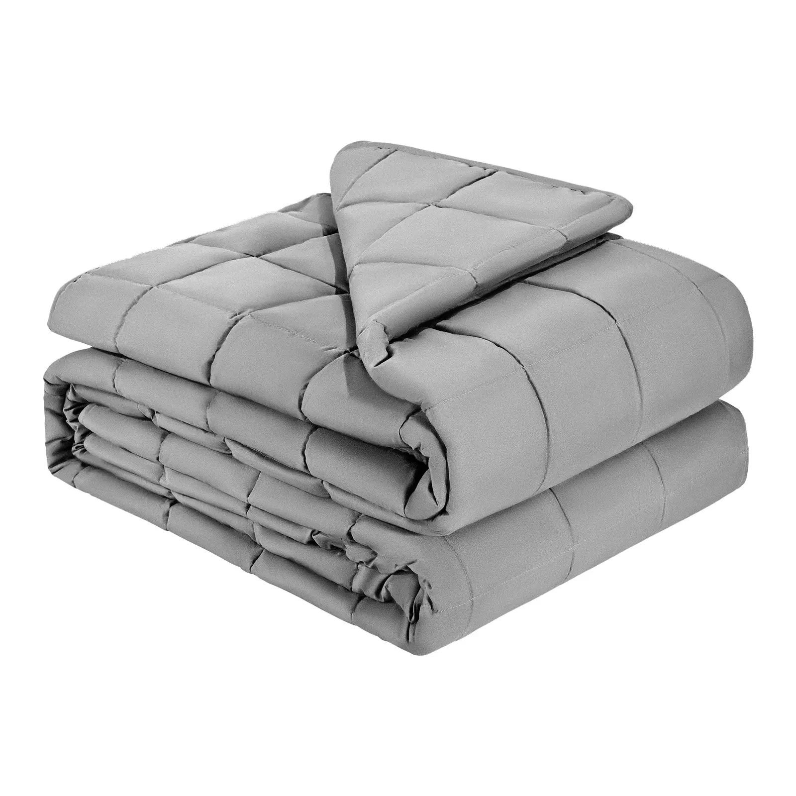 【Summerfinds】VEVOR Weighted Blanket, 20 lbs, 88 x 104 in King Size, Cooling Breathable Heavy Blanket with Glass Beads, All-Season Use, Suitable for 200-250 lbs Adults, Anxiety Stress Relief, Improve Sleep, Grey