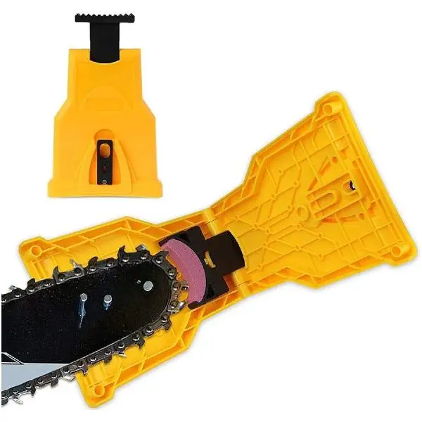 Portable Teeth Chainsaw Sharpener, Proprietary Bar Mount Chain Saw Fast Sharpening Tool, Fit for 14/16/18/20 Inches Two Holes Chain Saw Bar