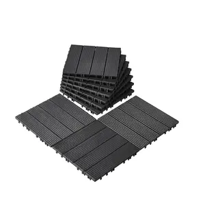 fathersdaygift  VEVOR Interlocking Deck Tiles, 10 Pack,12"x12" 10 sq. ft Plastic Waterproof Outdoor Flooring All Weather Use, Patio Floor Decking Covering Tiles for Porch Poolside Balcony Backyard, Dark GreyVEVOR Super Brand Day